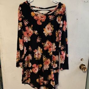 Floral mid thigh dress